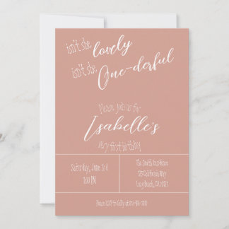Isn't She Onederful First Birthday Invitation