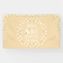 Isn't She Onederful Yellow Daisy Birthday Banner