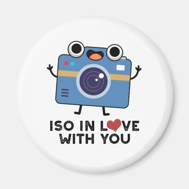 ISO In Love With You Funny Camera Pun  Magnet (Front)