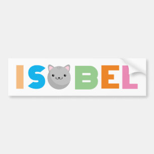 Isobel Grey or Ginger Cat Bumper Sticker
