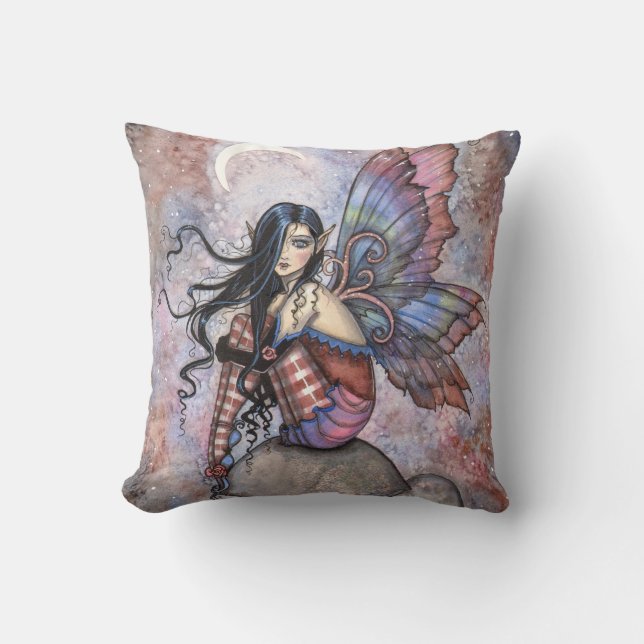 Isobel the Introvert Fairy Fantasy Art Cushion (Front)