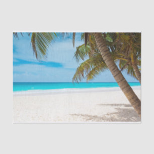 Isolated Beach and Palm Trees  Tissue Paper