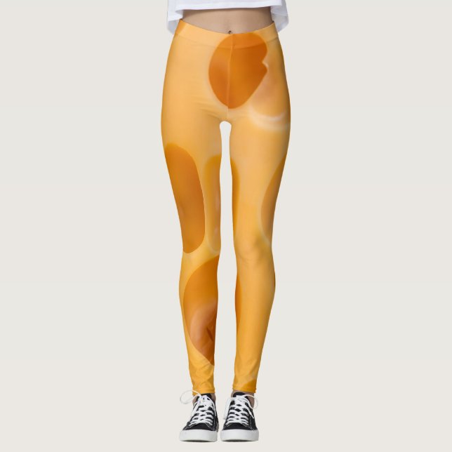 Isolated cheese piece, lovely design leggings (Front)