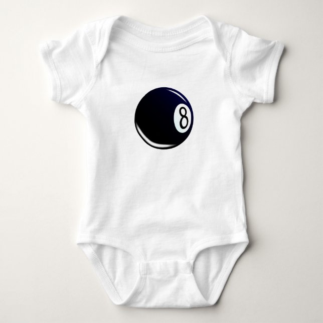Isolated Eight Ball Baby Bodysuit (Front)