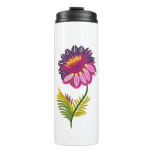 Isolated flower thermal tumbler