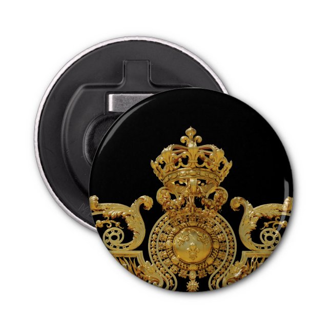 Isolated Golden gate of Versailles castle - France Bottle Opener (Front)