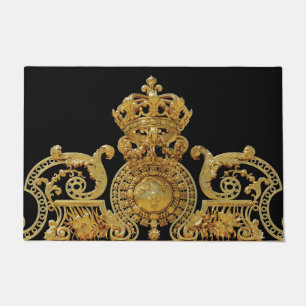 Isolated Golden gate of Versailles castle - France Doormat