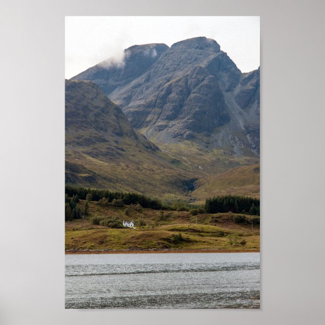 Isolated house on Isle of Skye in Scotland Poster (Front)