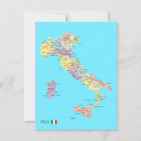 Isolated map of Italy Regions