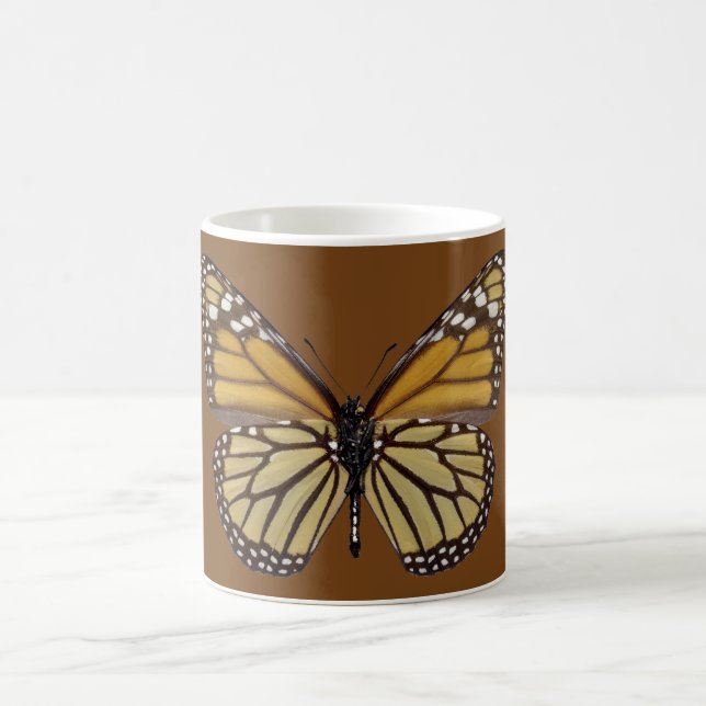 Isolated monarch butterfly PNG Coffee Mug (Center)