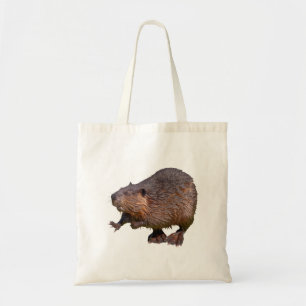 Isolated of North American Beaver Postcard Square  Tote Bag