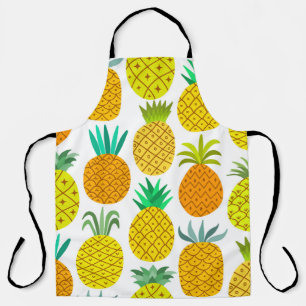 Isolated Pineapple: Vintage Seamless Pattern. Apron