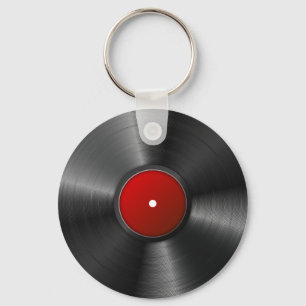 Isolated Vinyl record Key Ring
