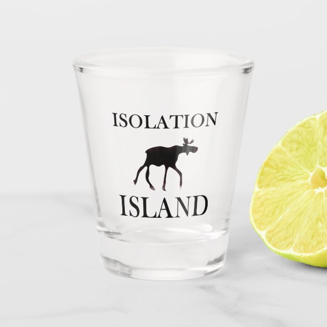 Isolation Island Clue Shot Glass (Front)
