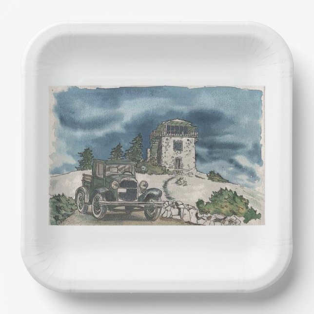 Isolation Lookout Paper Plate (Front)