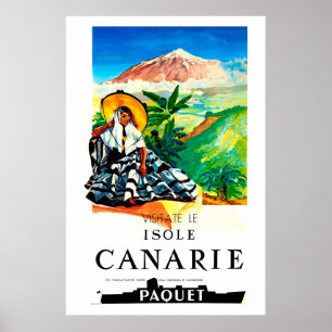 Isole,Canarie,Travel Poster