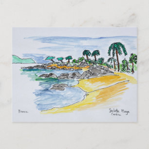 Isolella Beach, Ajaccio Corsica, France Postcard