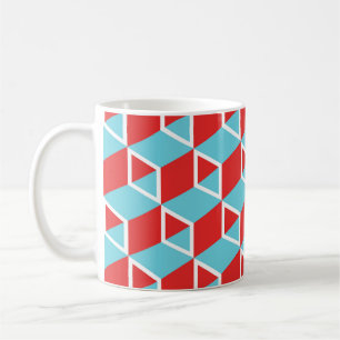 Isometric Cubes: Colourful Vintage Background. Coffee Mug