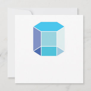 Isometric Form 2d Hexagonal Prism Geometric Shape  Invitation