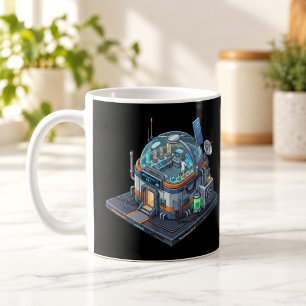 Isometric Sci-Fi Research Lab Dome Mug