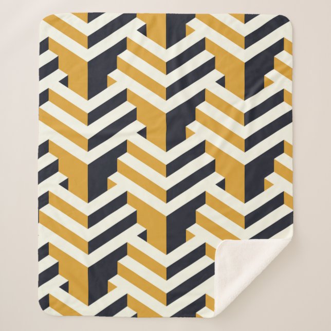 Isometric Seamless Patternart,deco,pattern,seamles Sherpa Blanket (Front)