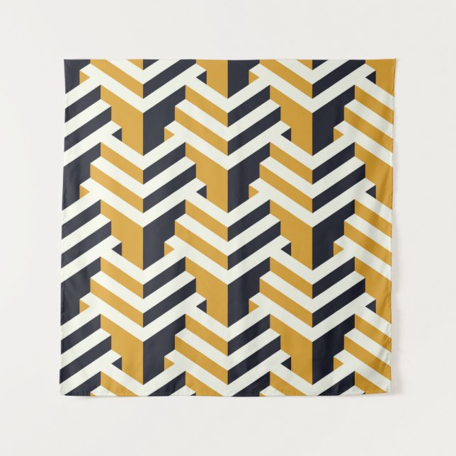 Isometric Seamless Patternart,deco,pattern,seamles Tapestry (Front)