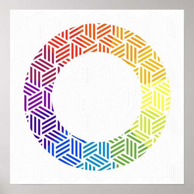 Isometric Weave Colour Wheel Poster (Front)