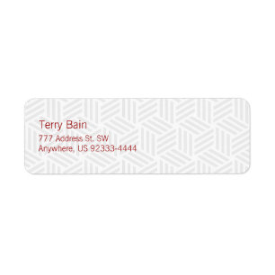 Isometric Weave #FFFFFF Return Address Label