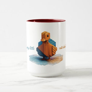 Isometric Wooden Duck Personalised Gamer Mug