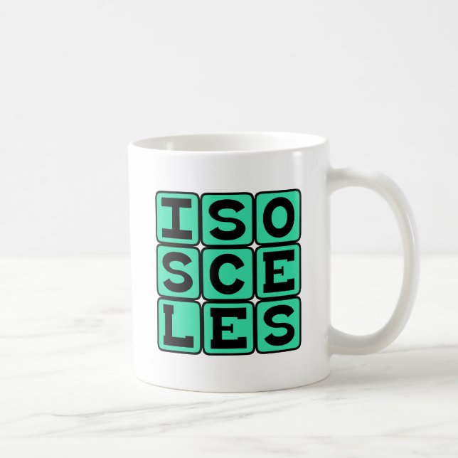 Isosceles, Type of Triangle Coffee Mug (Right)