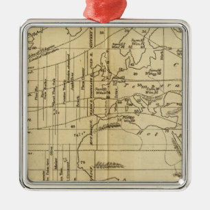 Isothermal chart metal tree decoration