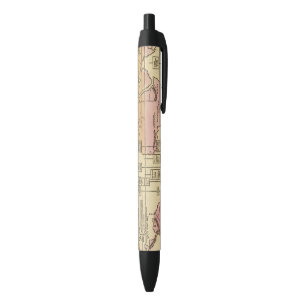 Isothermal chart, productions black ink pen