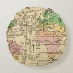 Isothermal chart, productions round cushion