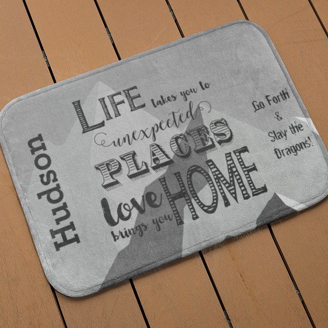 Ispirational Quotes Mountain Boys Room Bath Mat (Creator Uploaded)