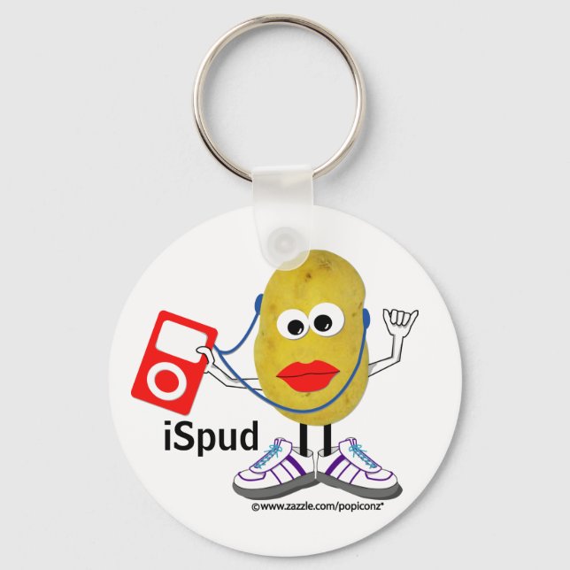 'ispud' humourous parody Keychain (Front)