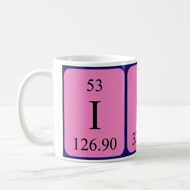 Isra periodic table name mug (Left)