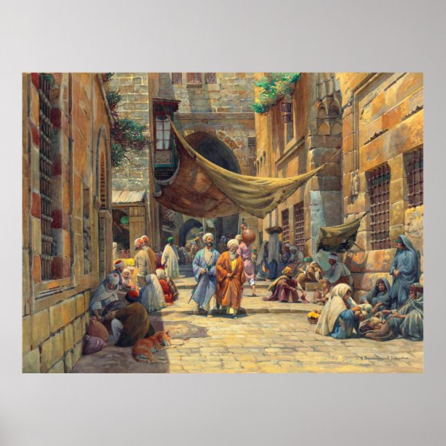 " Israel: 19. Jh. Jerusalem - König David Straße  Poster (Front)