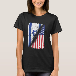 Israel American Flag Israeli Pride Israeli America T-Shirt