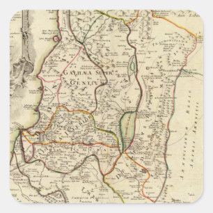 Israel and Palestine 2 Square Sticker