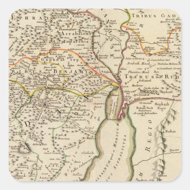 Israel and Palestine Square Sticker (Front)
