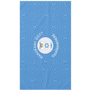 Israel Angel Hanukkah Flag Personalized Horizontal Tablecloth