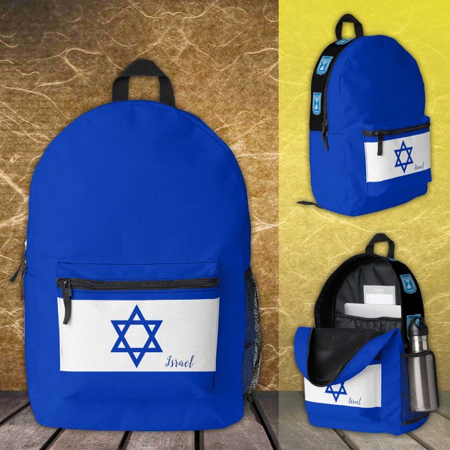 Israel, backpack, Israeli Flag, Menorah / custom Printed Backpack (Creator Uploaded)