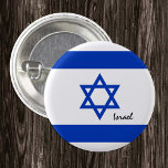 Israel button, patriotic Israeli Flag fashion 3 Cm Round Badge<br><div class="desc">Buttons: Israel & Israeli Flag - love my country,  travel,  holiday,  national patriots / sports fans</div>
