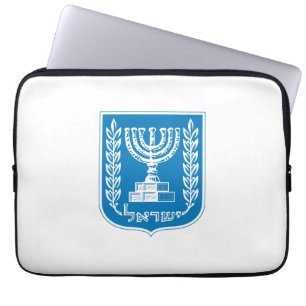 Israel country coat arms symbol emblem flag laptop sleeve