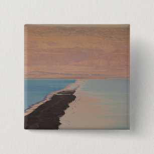 Israel, Dead Sea, Ein Bokek, Dead Sea, dusk 2 15 Cm Square Badge