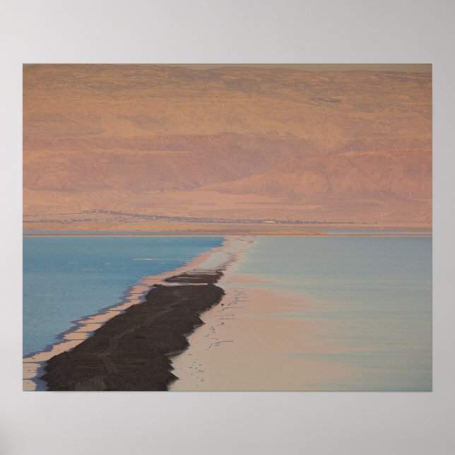 Israel, Dead Sea, Ein Bokek, Dead Sea, dusk Poster (Front)