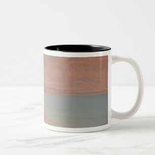 Israel, Dead Sea, Ein Bokek, Dead Sea, dusk Two-Tone Coffee Mug