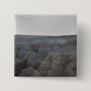 Israel, Dead Sea, rock formations 15 Cm Square Badge
