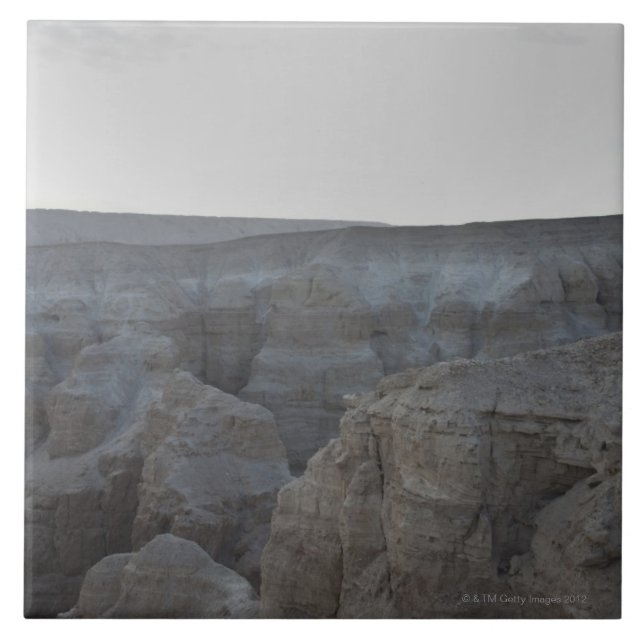 Israel, Dead Sea, rock formations Ceramic Tile (Front)