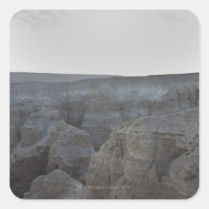 Israel, Dead Sea, rock formations Square Sticker